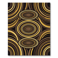 Ochre Brown Concentric Ovals Rug