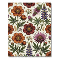 Vintage Botanical Earthy Floral Meadow Rug