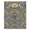 Golden Floral Acanthus Scroll Rug