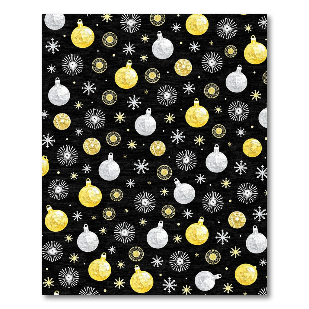 Gold Silver Ornaments Snowflake Pattern Rug