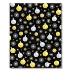 Gold Silver Ornaments Snowflake Pattern Rug