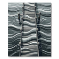 Gray Wooden Pier Waves Rug