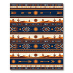 Southwestern Desert Sun Striped Geo Rug