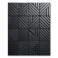 Contemporary Charcoal Linear Geometric Rug