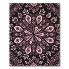 Floral Mandala In Blush And Plum Rug