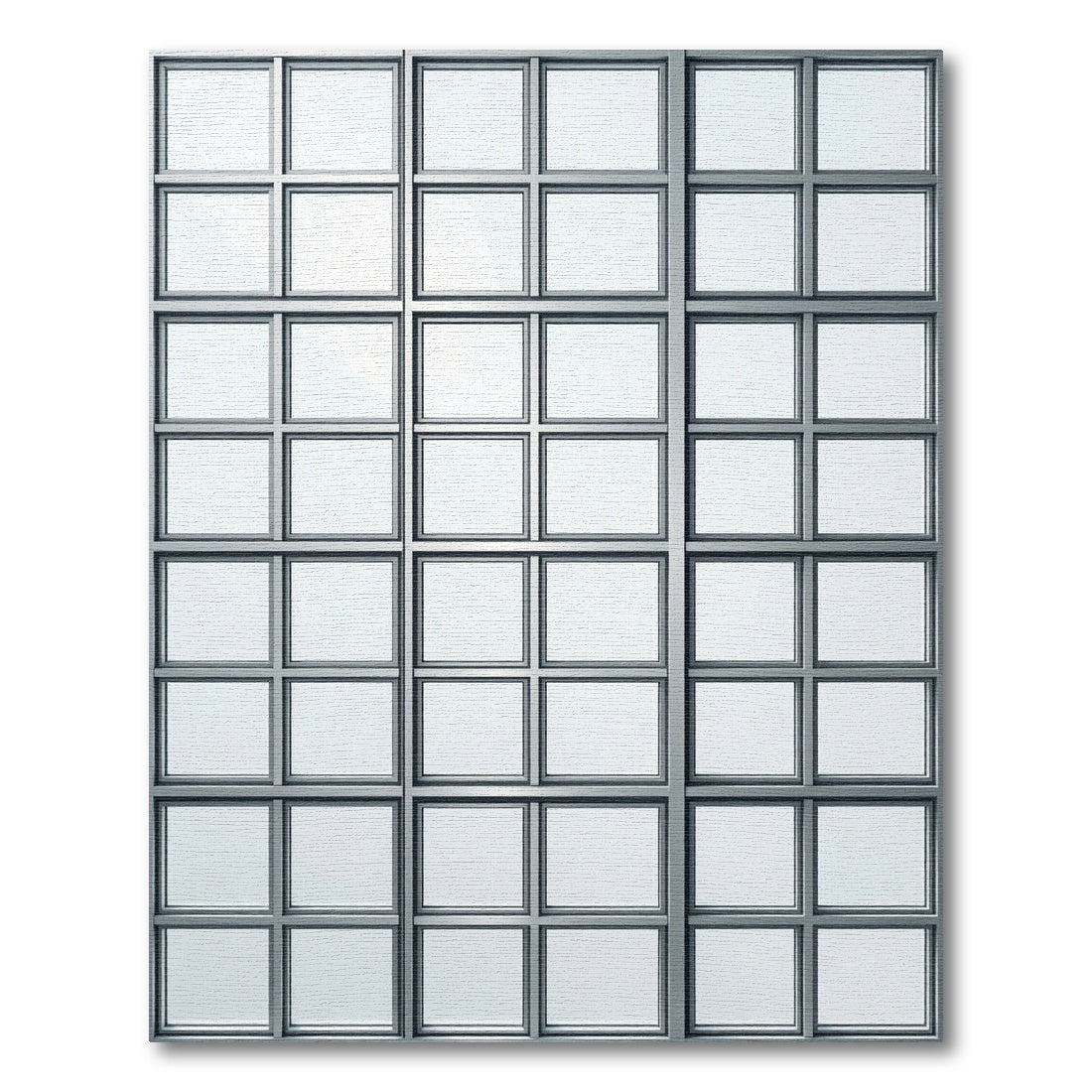 Modern Gray Industrial Grid Squares Rug