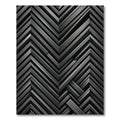 Modern Charcoal Chevron Geometric Abstract Rug