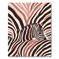 Blush Zebra Stripe Abstract Art Rug