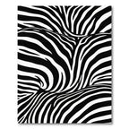 Bold Monochrome Zebra Wave Rug