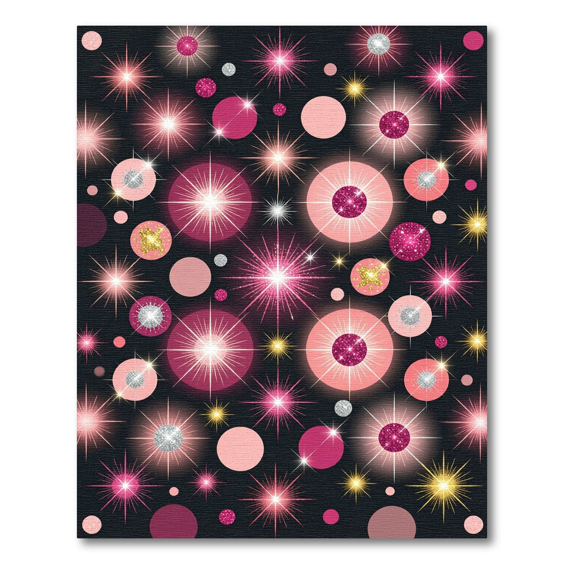 Pink Sparkle Burst Celebration Rug
