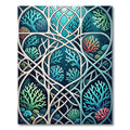 Intricate Coral Reef Undersea Ocean Art Rug