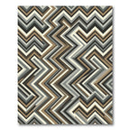 Modern Earthy Zigzag Chevron Texture Rug