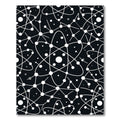 Black White Atomic Particles Network Rug