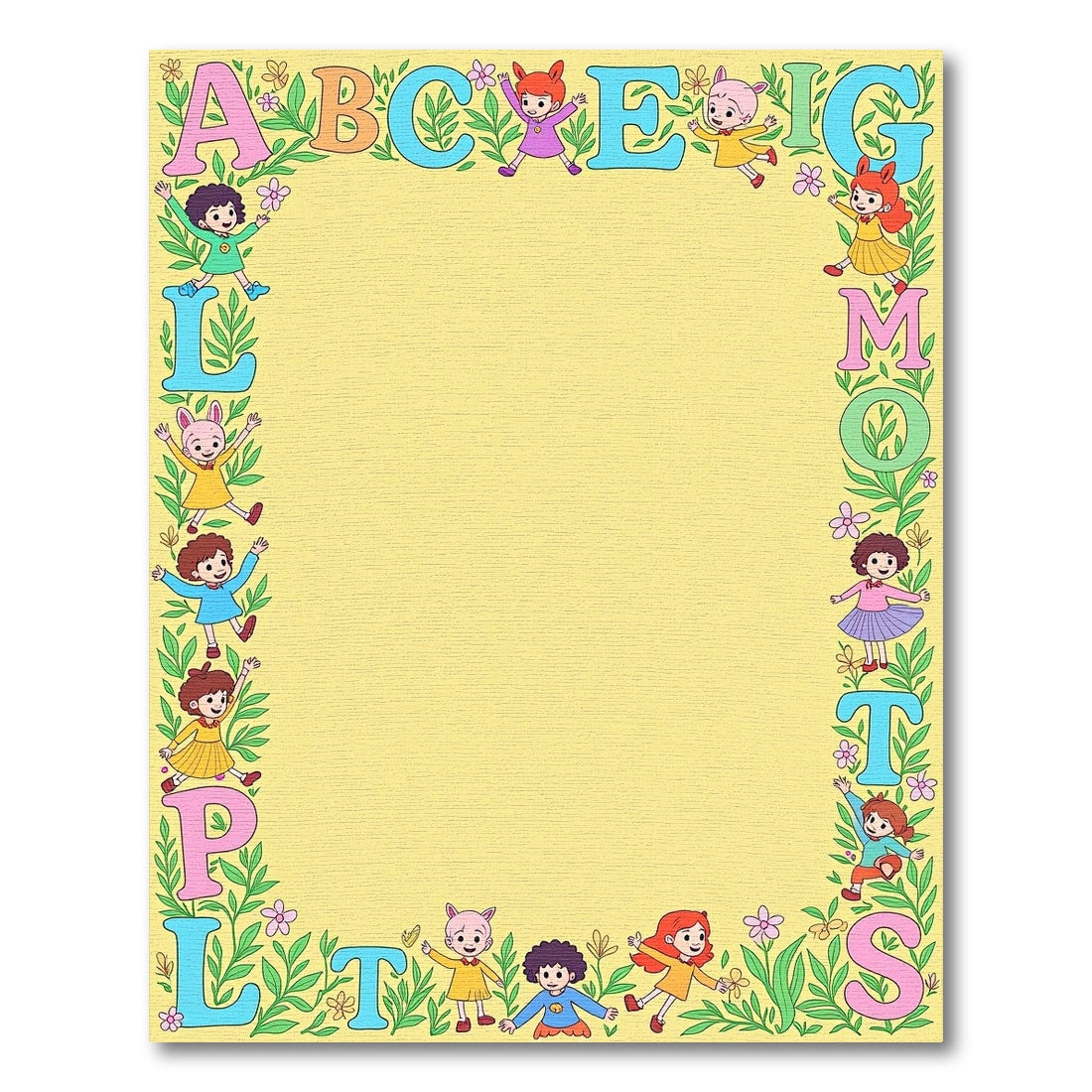 Alphabet Garden With Cheerful Children Rug