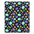Abstract Pebble Dots in Teal Purple Rug