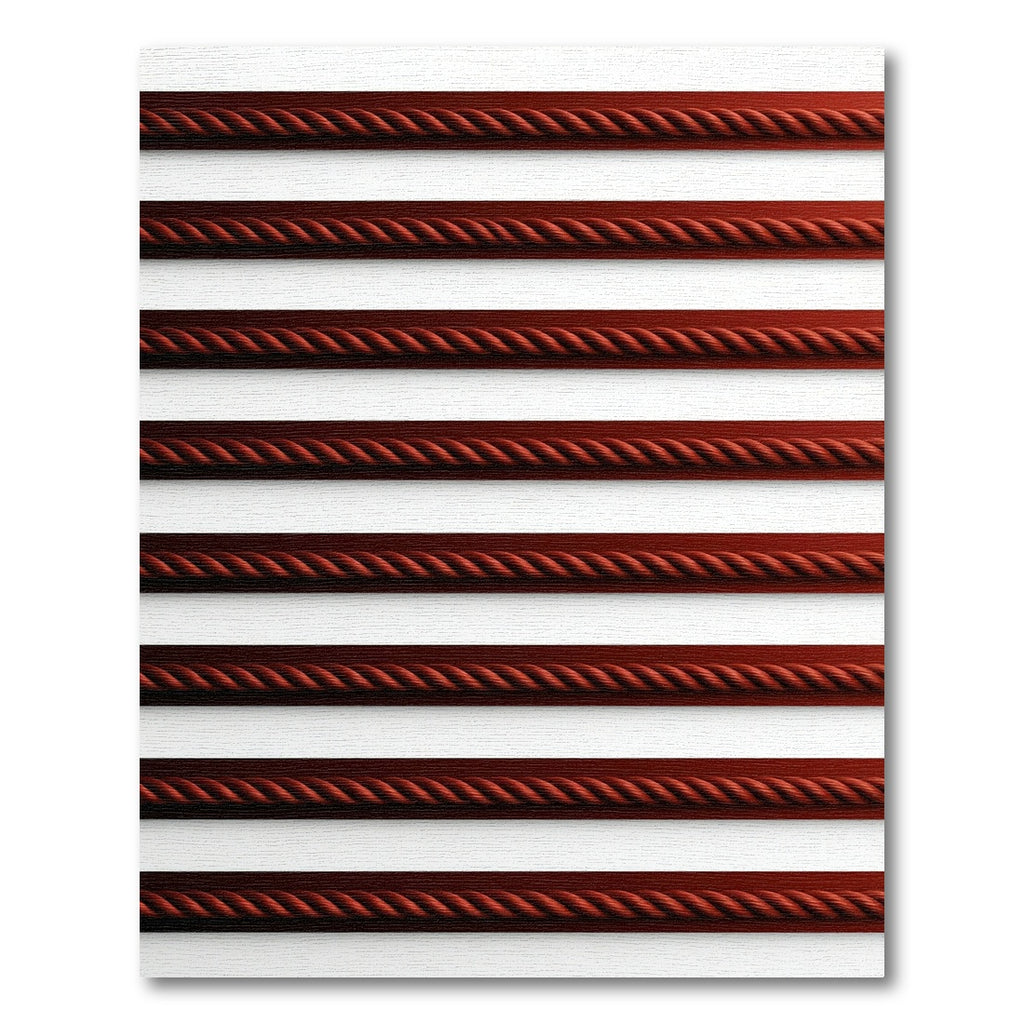 Crimson Twisted Rope Stripes Rug