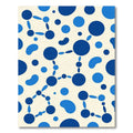 Navy Blue Connected Dots Abstract Rug