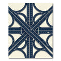 Geometric Navy Highway Interchange Map Rug