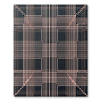 Blush Pink Geometric Cube Structure Rug