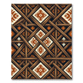 Earth Toned Geometric Lattice Weave Rug