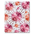 Vibrant Crimson Watercolor Ink Splatter Rug