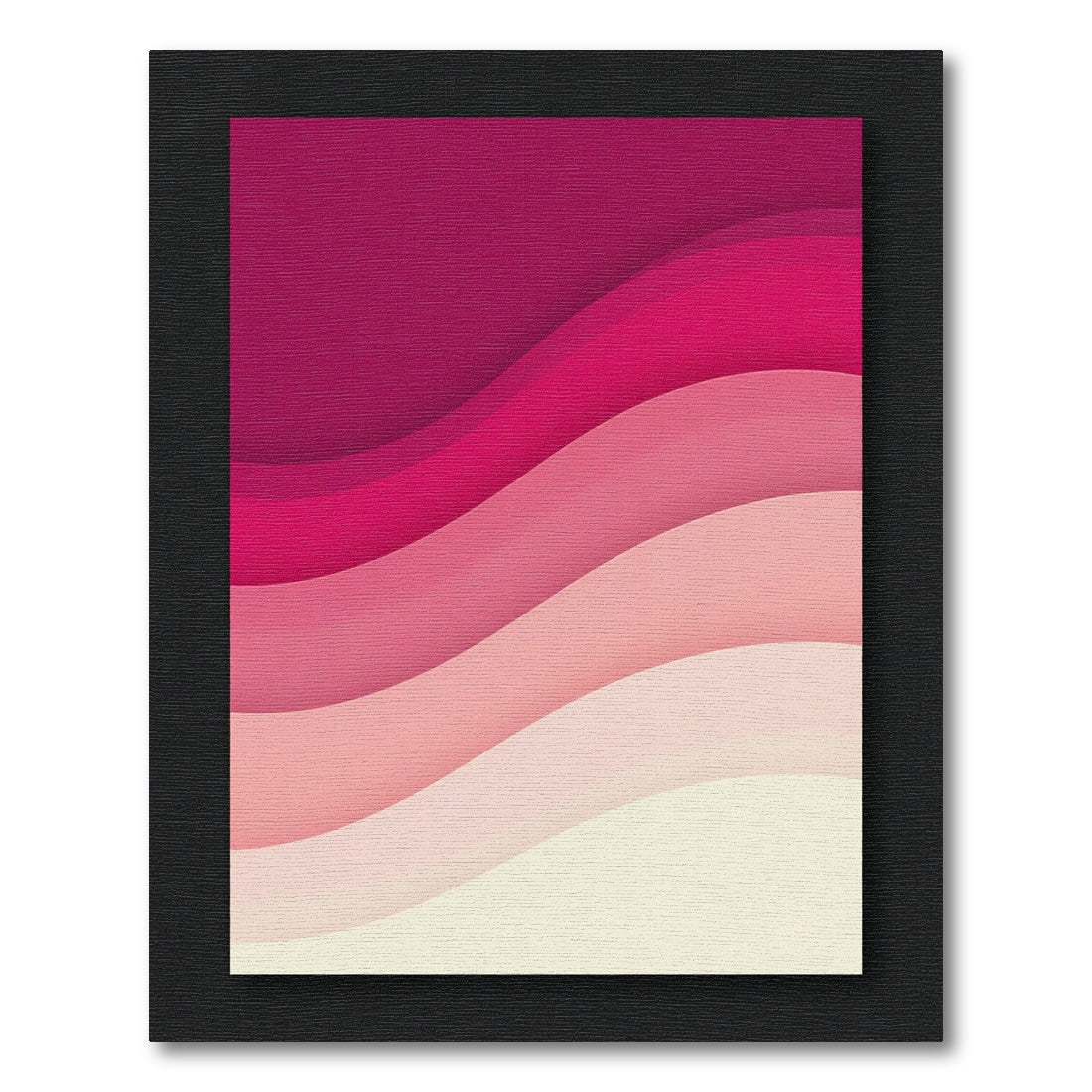 Modern Ombr Pink Layered Wave Rug