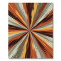 Abstract Radial Burst Orange Gray Rug