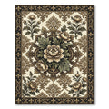 Vintage Floral Damask Flourish Medallion Rug