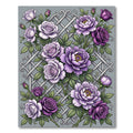 Purple Lavender Rose Lattice Arrangement Rug
