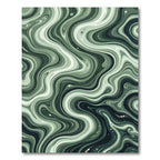 Earthy Sage Green Fluid Marble Rug