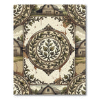 Rustic Farmhouse Wheat Botanical Art Rug