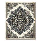 Vintage Ornate Acanthus Scrollwork Rug