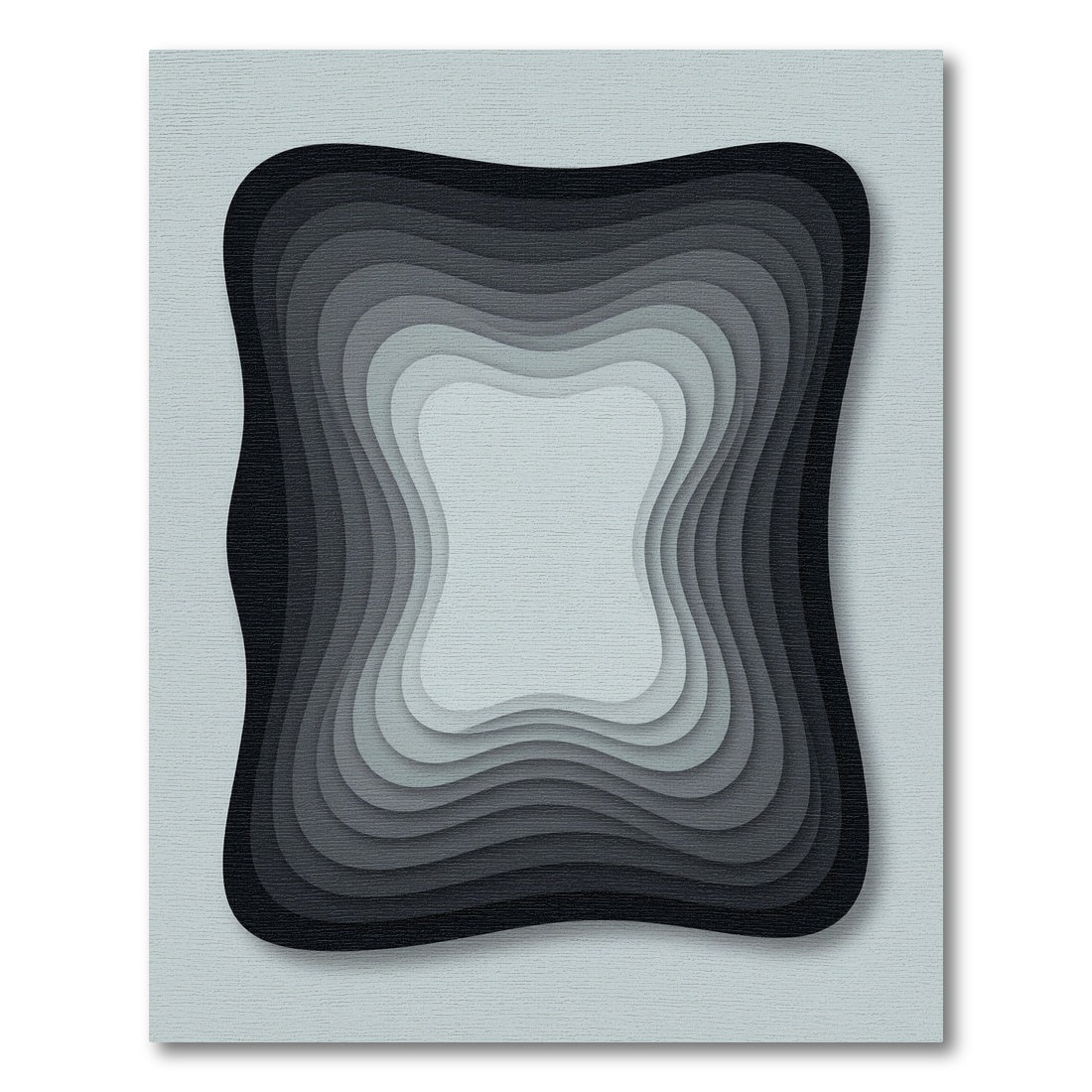 Monochromatic Gradient Layered Organic Rug