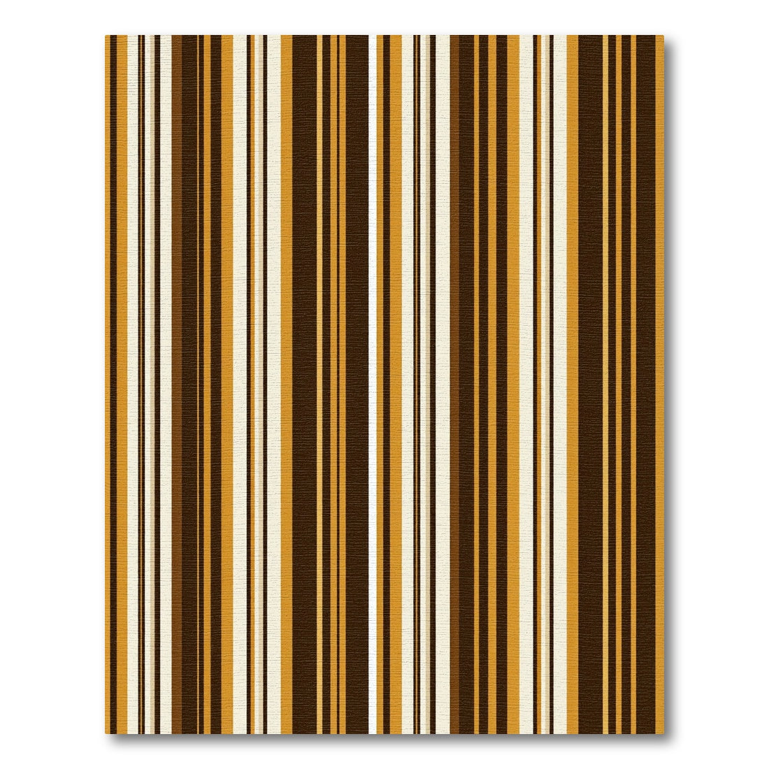 Modern Earthy Ochre Brown Striped Rug