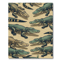 Earthy Green Alligator Reptile Texture Rug