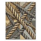 Intertwined Rope Geometric Composition Rug