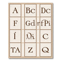 Alphabet Tiles Cream Brown Rug