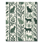 Deep Forest Feline Tree Scene Rug