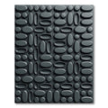 Modern Charcoal Three Dimensional Oval Rug