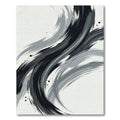 Monochromatic Swirl Abstract Brushstrokes Rug