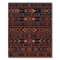 Bold Terracotta Geometric Aztec Inspired Rug