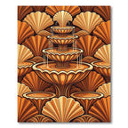 Orange Fountain Shell Geometric Rug