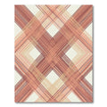 Coral Red Intersecting Diagonal Weave Rug