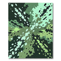 Jagged Green Abstract Bloom Rug