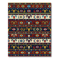 Red Blue Yellow Ram Eye Stripe Rug