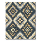 Tribal Diamond Geometric Warm Tones Rug