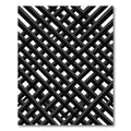 Modern Black White Interlocking Lines Rug