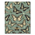 Sage Green Botanical Butterfly Ensemble Rug