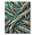 Abstract Driftwood Forest Mint Sage Green Rug