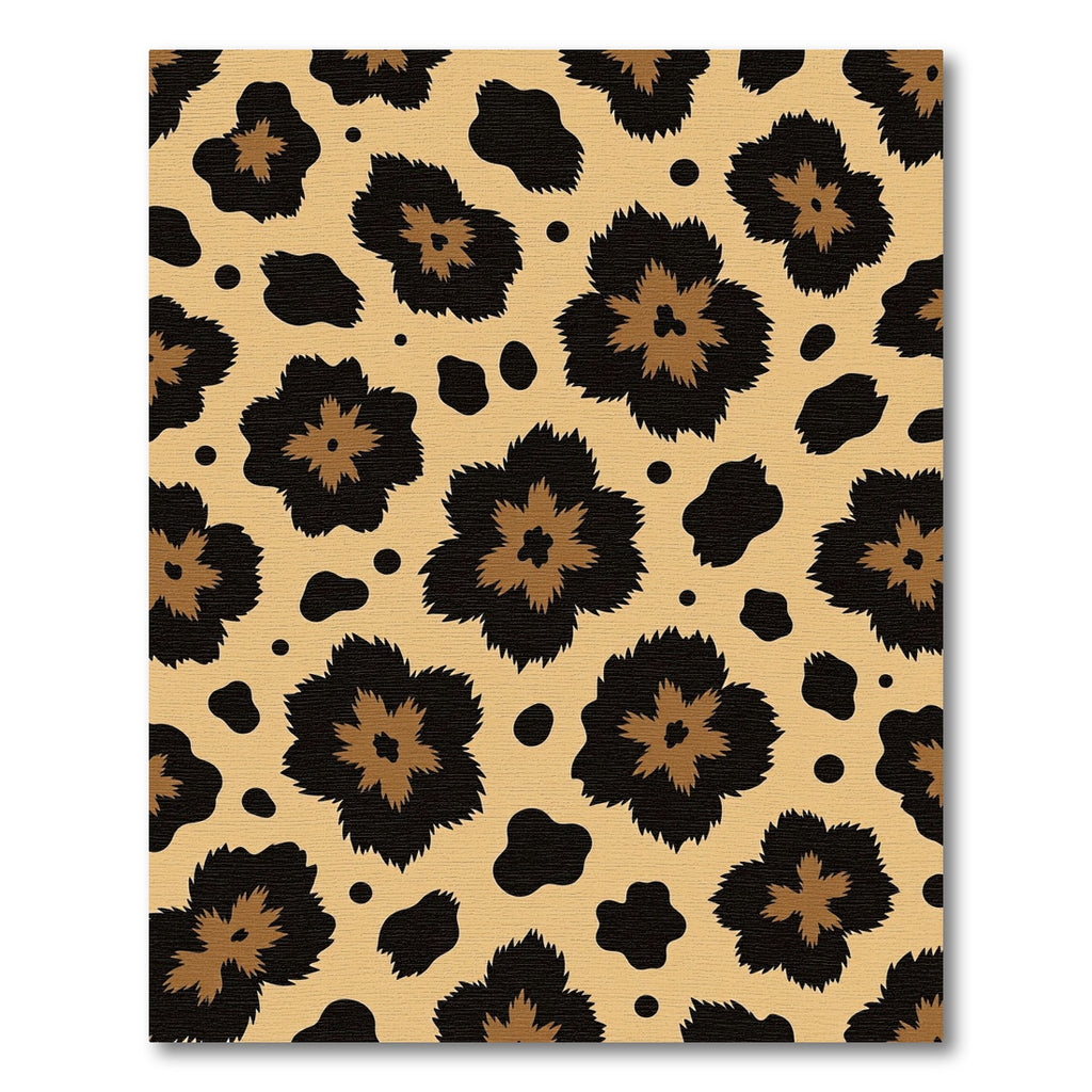 Golden Brown Floral Spots Rug